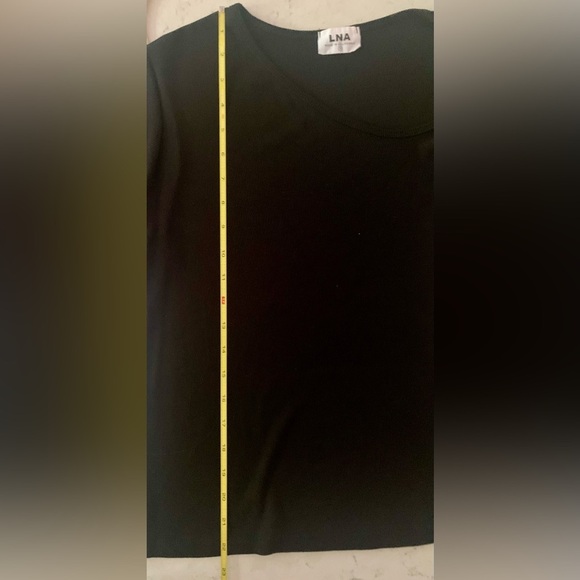 LNA Black Asymmetrical Short Sleeve T-Shirt M - Picture 5 of 5
